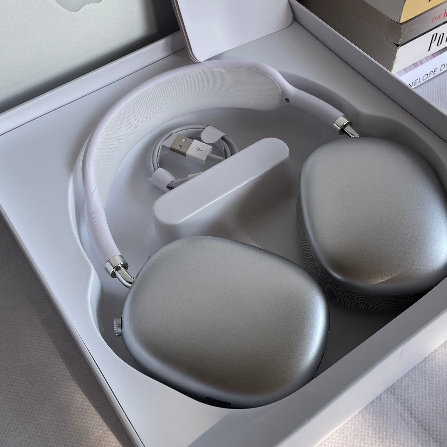 AirPods Max with Magnetic Ear Cushions and Leather Case